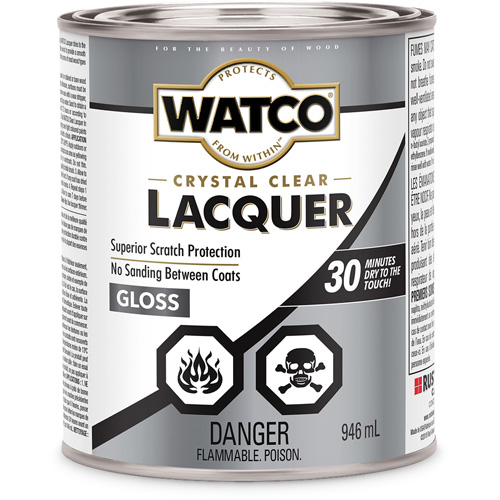 Watco&reg; Lacquer Wood Finish, 946 ml, Clear, Gloss Ontario Packaging