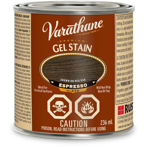 Varathane&reg; Premium Gel Stain, 236 ml, Espresso Ontario Packaging