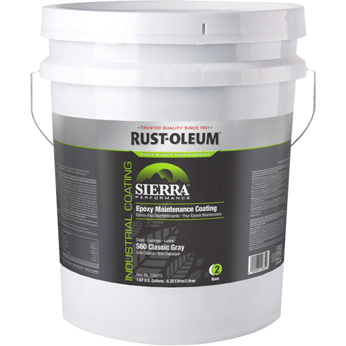 Sierra Performance S40 Floor Coating Base Component, 5 gal., Water-Based, High-Gloss, Grey Ontario Packaging