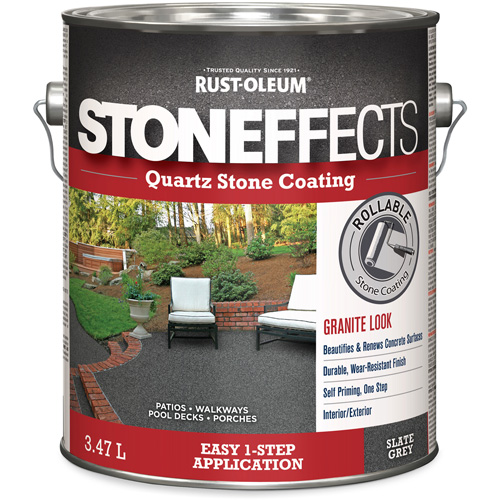 Stoneffects Quartz Stone Coating, 3.78 L, Water-Based, Textured, Grey Ontario Packaging