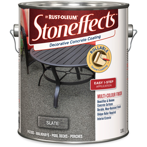 Stoneffects Decorative Concrete Coating, 3.4 L, Solvent-Based, Textured, Grey Ontario Packaging