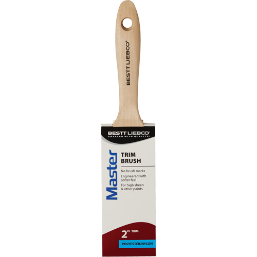 Master Trim Brush, Poly/Nylon, Wood Handle, 2" Width Ontario Packaging