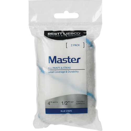 Master Blue Stripe Mini Roller Cover, 13 mm (1/2") Nap, 101.6 mm (4") L Ontario Packaging