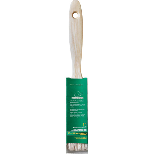 One Coat Trim & Wall Brush, White China, Wood Handle, 1" Width Ontario Packaging