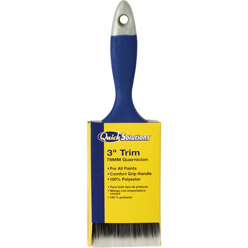 Quick Solutions Trim Brush, Polyester, Plastic Handle, 3" Width Ontario Packaging