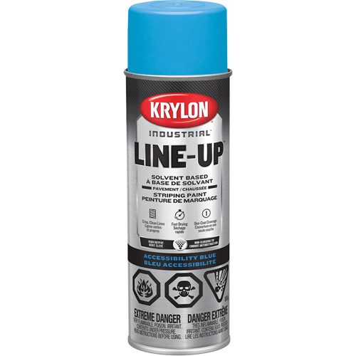 Peinture en a&eacute;rosol industrielle &agrave; base de solvant pour le marquage de la chauss&eacute;e LINE-UP, Bleu, 18 oz, Canette a&eacute;rosol Ontario Packaging