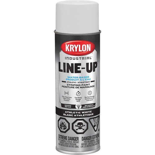 Peinture en a&eacute;rosol industrielle pour le marquage de terrain de gymnastique LINE-UP, Blanc, 18 oz, Canette a&eacute;rosol Ontario Packaging