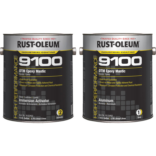 Ensemble de base et d'activateur pour mastic &eacute;poxy DTM du syst&egrave;me 9100, Aluminium, Gallon Ontario Packaging