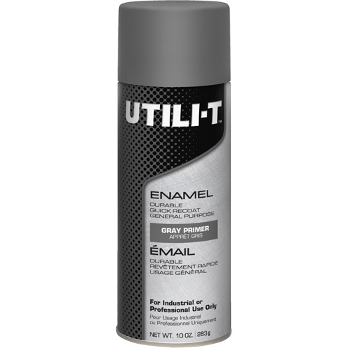 Peinture-&eacute;mail en a&eacute;rosol polyvalent UTILI-T, Appr&ecirc;t gris, 10 oz/283 g, Canette a&eacute;rosol Ontario Packaging