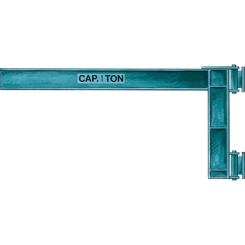 Wall Jibs, H Beam, 4-5/8" Flange Width, 2000 lbs. (1 tons) Capacity Ontario Packaging