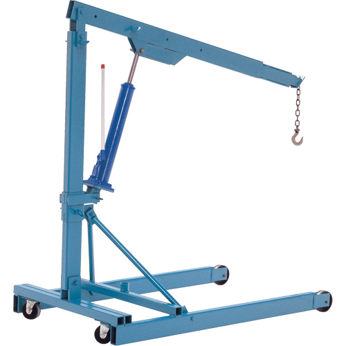 Portable Floor Cranes, 8' Lift, 1000 lbs. (0.5 tons), 70-1/2" Arm, 69-1/4" H Ontario Packaging