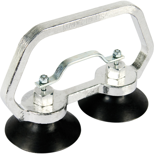 Vacuum Cups - Heavy-Duty Double Cup, 30 lbs. Capacity, 3", Pull-bar, 7" Handle Length Ontario Packaging