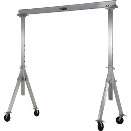 Adjustable Aluminum Gantry Crane, 10' L, 2000 lbs. (1 tons) Capacity Ontario Packaging