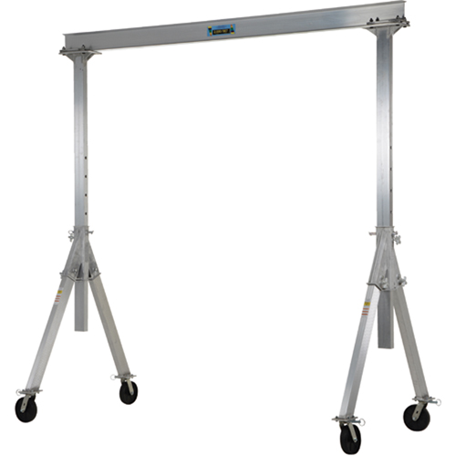 Adjustable Aluminum Gantry Crane, 10' L, 2000 lbs. (1 tons) Capacity Ontario Packaging