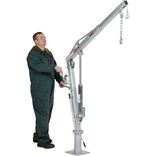 Winch Operated Truck Jib Crane, 500 lbs. (0.25 tons) Capacity, 99" Max. Clearance Ontario Packaging