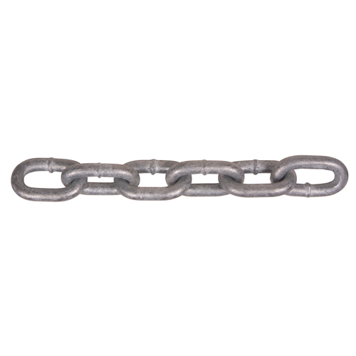 Hot-Dipped Galvanized Chains, Carbon Steel, 1/2" x 100' (30.4 m) L, Grade 30, 4500 lbs. (2.25 tons) Load Capacity Ontario Packaging
