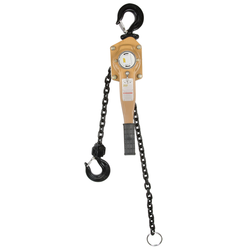 Heavy Duty Gold Series Lever Chain Hoist, 10' Lift, 12000 lbs. (6 tons) Capacity, Alloy Steel Chain Ontario Packaging