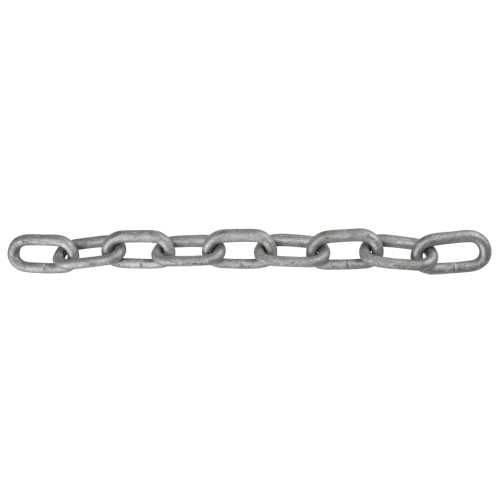 Chaîne &agrave; maillon droit, Acier &agrave; faible teneur en carbone, 1" x 100' (30,4 m) l, Calibre 30, Charge d'utilisation 17 900 lb (8,95 tonnes) Ontario Packaging