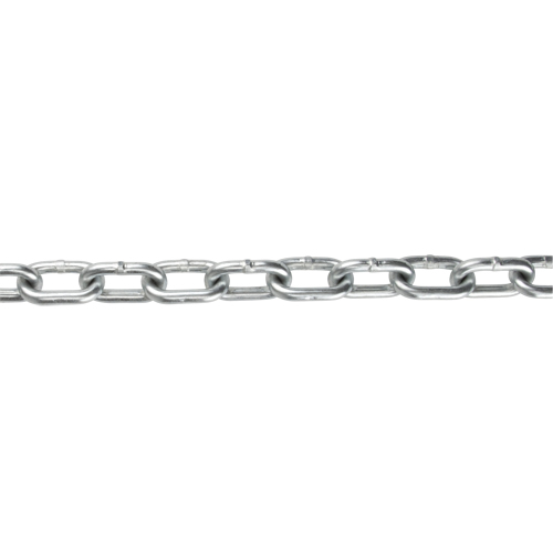 Chaîne &agrave; maillon droit, Acier &agrave; faible teneur en carbone, 1/8" x 350' (106,7 m) l, Calibre 30, Charge d'utilisation 400 lb (0,2 tonne) Ontario Packaging