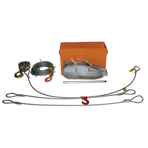 Tirfor&reg; Wire Rope Hoist TU32 Rescue Kit, 5/8" Wire Diameter, 8000  lbs. (4 tons) Capacity Ontario Packaging