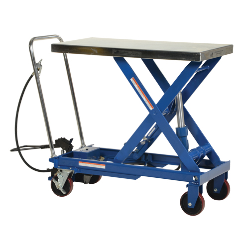 Pneumatic Hydraulic Scissor Lift Table, Steel, 39-1/2" L x 20" W, 1750 lbs. Cap. Ontario Packaging