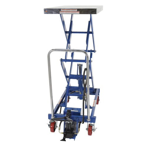 Pneumatic Hydraulic Scissor Lift Table, Steel, 35-1/2" L x 20" W, 800 lbs. Cap. Ontario Packaging