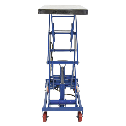 Pneumatic Hydraulic Scissor Lift Table, Steel, 35-1/2" L x 20" W, 800 lbs. Cap. Ontario Packaging