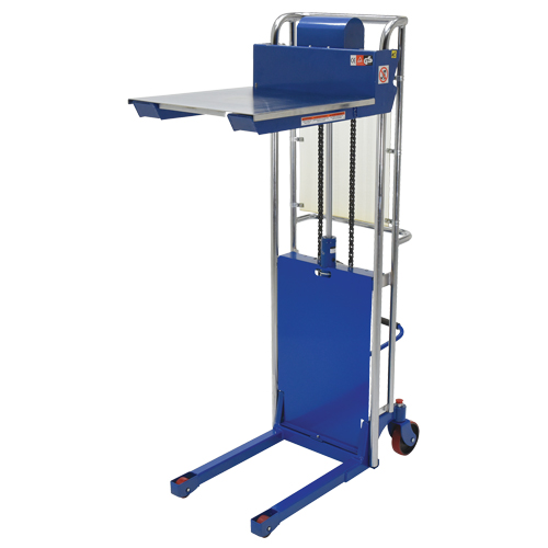 Gerbeur Hefti-Lift, M&eacute;canisme Pompe au pied, Capacit&eacute; de 880 lb, Levage max de 59" Ontario Packaging