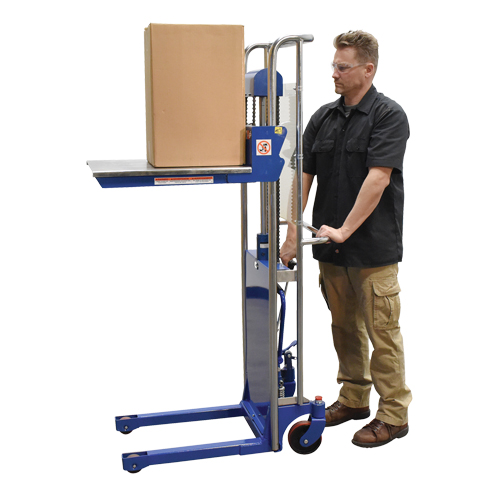 Gerbeur Hefti-Lift, M&eacute;canisme Pompe au pied, Capacit&eacute; de 880 lb, Levage max de 59" Ontario Packaging