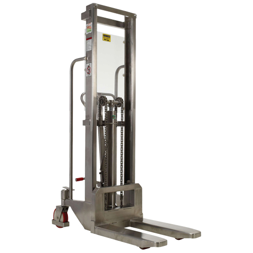 Gerbeur Hefti-Lift, M&eacute;canisme Pompe au pied, Capacit&eacute; de 880 lb, Levage max de 59" Ontario Packaging