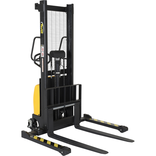 Fork Lift Stacker, Electric Operated, 2000 lbs. Capacity, 63" Max Lift Ontario Packaging