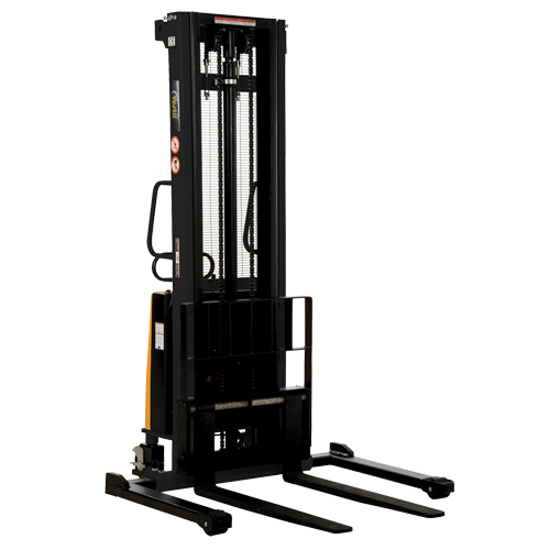 Fork Lift Stacker, Electric Operated, 2000 lbs. Capacity, 137" Max Lift Ontario Packaging