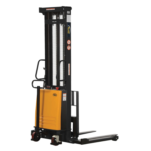 Fork Lift Stacker, Electric Operated, 2000 lbs. Capacity, 150" Max Lift Ontario Packaging