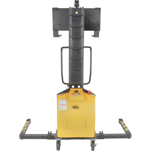 Narrow Mast Powered Lift Stacker, Electric Operated, 1000 lbs. Capacity, 63" Max Lift Ontario Packaging