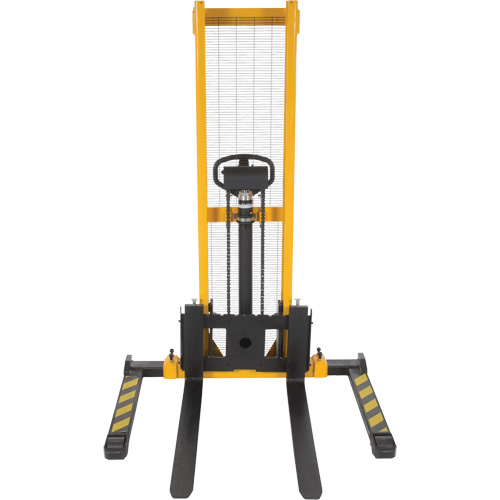 Manual Hydraulic Stacker, Hand Pump Operated, 2000 lbs. Capacity, 63" Max Lift Ontario Packaging
