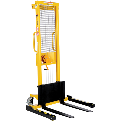Manual Stacker, Hand Winch Operated, 770 lbs. Capacity, 60" Max Lift Ontario Packaging