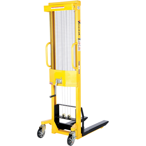 Manual Stacker, Hand Winch Operated, 770 lbs. Capacity, 60" Max Lift Ontario Packaging