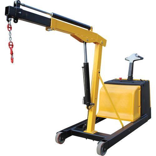 Electric Powered Floor Crane, 8.8' Lift, 1500 lbs. (0.75 tons), 44-1/4" Arm, 62-1/4" H Ontario Packaging