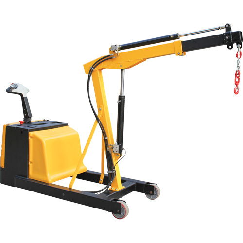 Electric Powered Floor Crane, 8.8' Lift, 1500 lbs. (0.75 tons), 44-1/4" Arm, 62-1/4" H Ontario Packaging