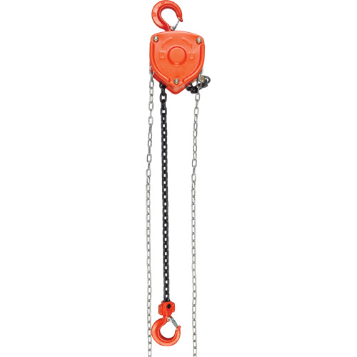 Chain Hoist, 20' Lift, 2000 lbs. (1 tons) Capacity, Alloy Steel Chain Ontario Packaging