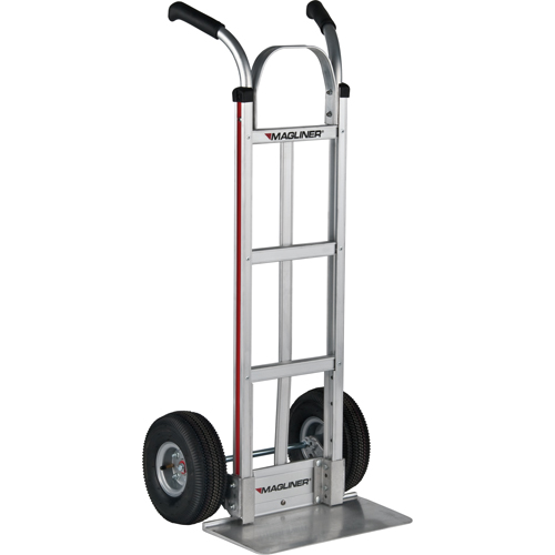 Knocked Down Hand Truck, Dual Handle, Aluminum, 48" Height, 500 lbs. Capacity Ontario Packaging