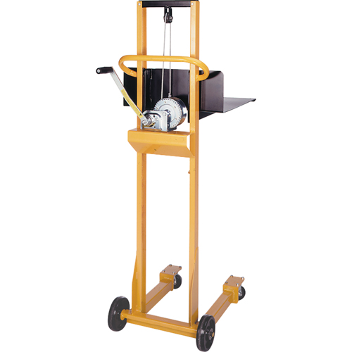 Easy-Lift Platform Lift Stacker, Hand Winch Operated, 500 lbs. Capacity, 52" Max Lift Ontario Packaging