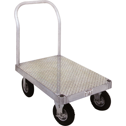 Diable en aluminium, 24" la x 48" lo, 2000 lb cap, Roues Caoutchouc Ontario Packaging