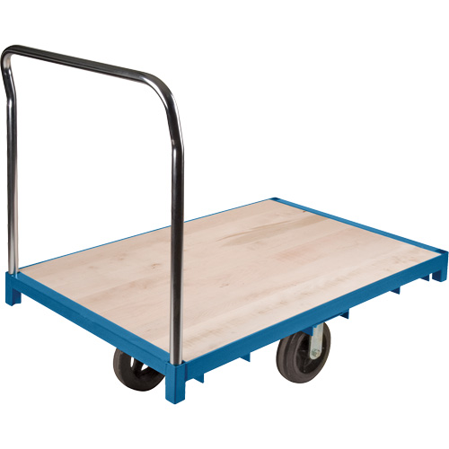 Chariot &agrave; plateforme robuste, 96" lo x 48" la x Capacit&eacute; 2000 lb, Roues en Caoutchouc Ontario Packaging