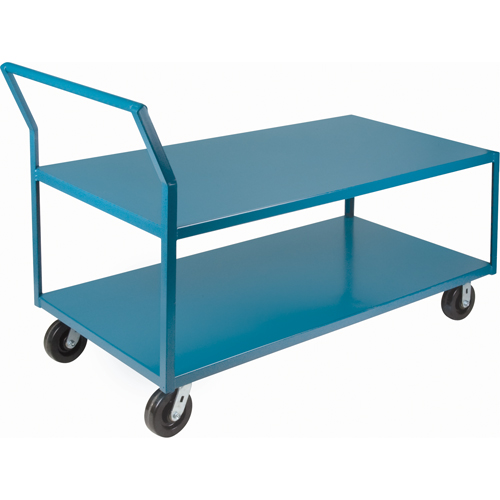 Heavy-Duty Low Profile Shop Carts, 2 Tiers, 30" W x 48" D x 41" H, 2400 lbs. Cap. Ontario Packaging