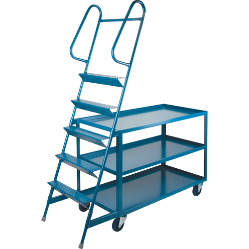 Chariots &agrave; cueillette, Acier, 24" la x 52" p, 3 tablettes, Capacit&eacute; 1200 lb Ontario Packaging