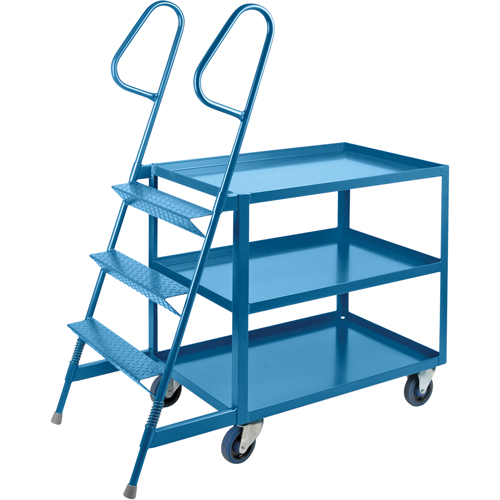 Chariots &agrave; cueillette, Acier, 24" la x 52" p, 3 tablettes, Capacit&eacute; 1200 lb Ontario Packaging
