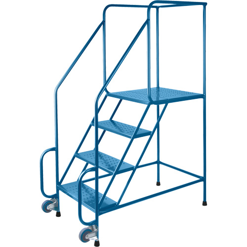 Tilt-N-Roll Ladders, Steel, 4 Steps, 22" Wide, 24" D x 38" H Top Step Ontario Packaging