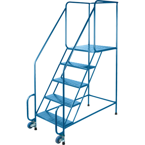 Tilt-N-Roll Ladders, Steel, 5 Steps, 22" Wide, 24" D x 47" H Top Step Ontario Packaging