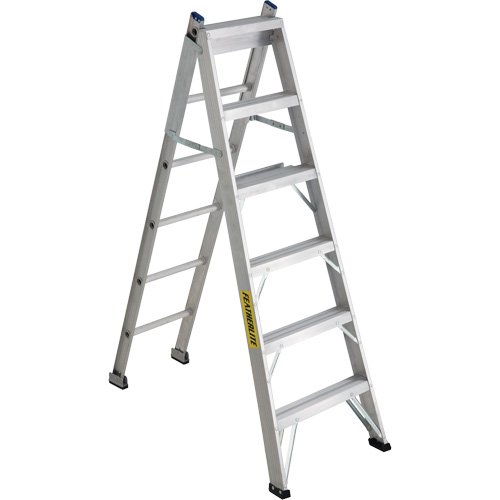 2700 Series Industrial Duty Multi-Way Ladders, 6', Aluminum, 250 lbs. Cap., ANSI 1, CSA 1 Ontario Packaging